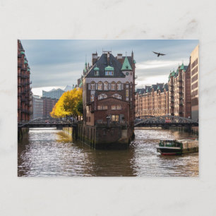 Carte Postale Hambourg, Allemagne Anciens bâtiments sur le canal