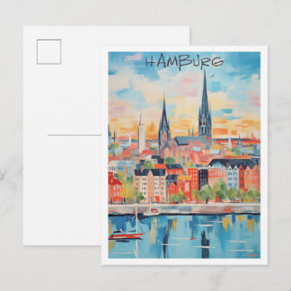 Carte Postale Hambourg Allemagne Art Voyage