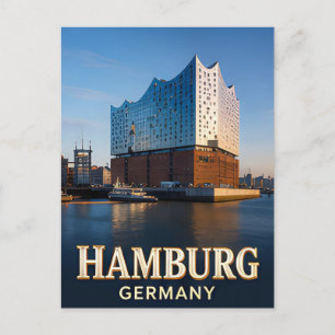 Carte Postale ✈️ Hambourg Allemagne Cadeau de voyage ⚓