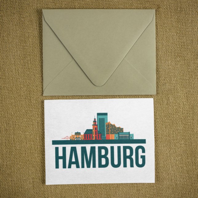 Carte Postale Hambourg Allemagne Skyline (Hamburg Germany Skyline Cityscape Postcard)