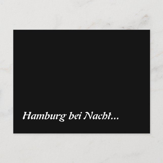 Carte Postale Hambourg bei Nacht (Devant)