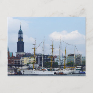 Carte Postale Hambourg Harbor Port Michel Allemagne