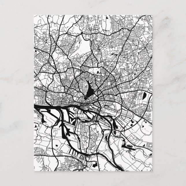 Carte Postale Hamburg Germany City Map (Devant)