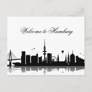 Carte Postale HAMBURG Skyline - Postkarte / Grußkarte
