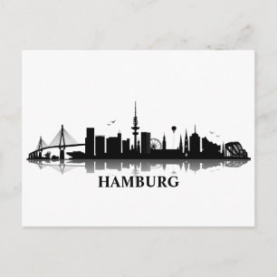 Carte Postale HAMBURG Skyline - Postkarte / Grußkarte