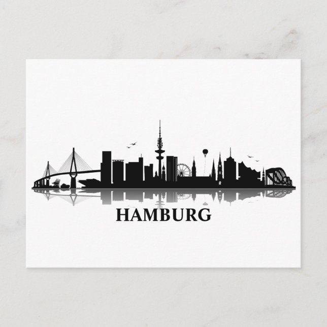 Carte Postale HAMBURG Skyline - Postkarte / Grußkarte (Devant)