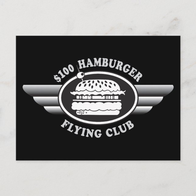 Carte Postale Hamburger de 100 dollars - Flying Club (Devant)