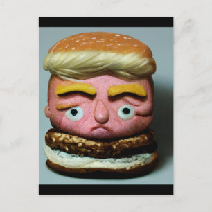 Carte Postale Hamburger Donald Trump