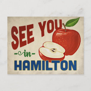 Carte Postale Hamilton Ohio Apple - Vintage Travel