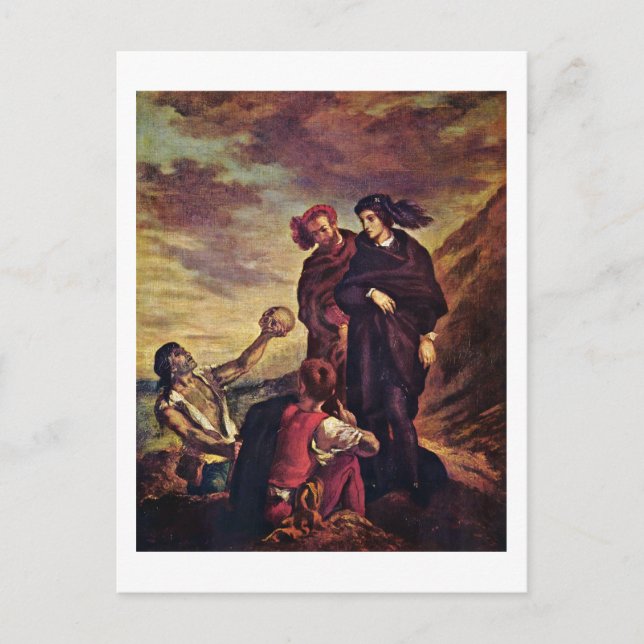 Carte Postale Hamlet Et Horatio Dans Le Cimetière (Devant)