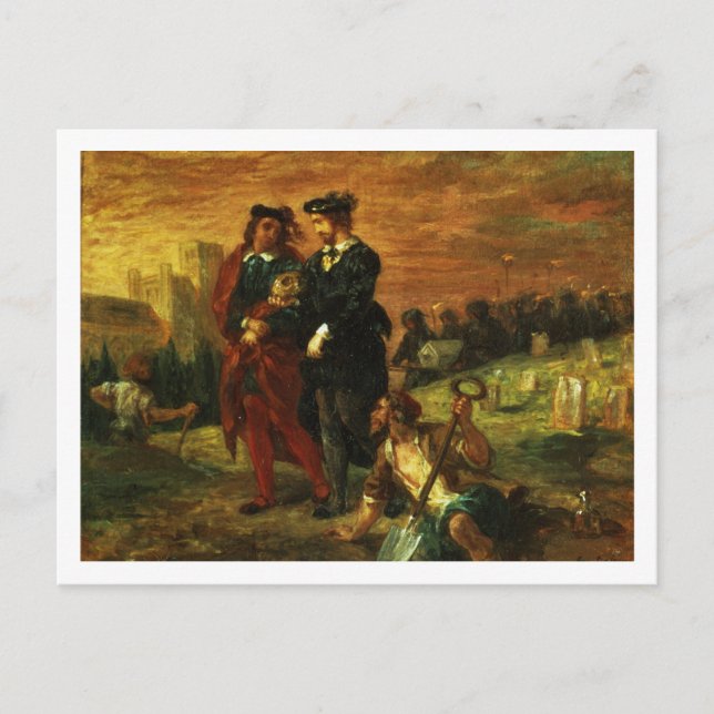 Carte Postale Hamlet et Horatio dans le cimetière, 1859 (huile s (Devant)