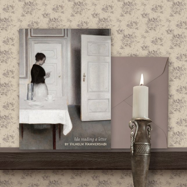 Carte Postale Hammershøi Ida lit une lettre CC0698 Postcard (Créateur téléchargé)