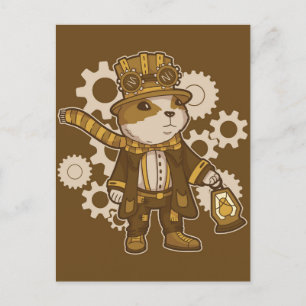 Carte Postale Hampster Steampunk