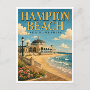 Carte Postale Hampton Beach New Hampshire Seashell GeoSaga