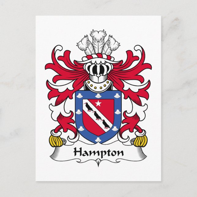 Carte Postale Hampton Family Crest (Devant)
