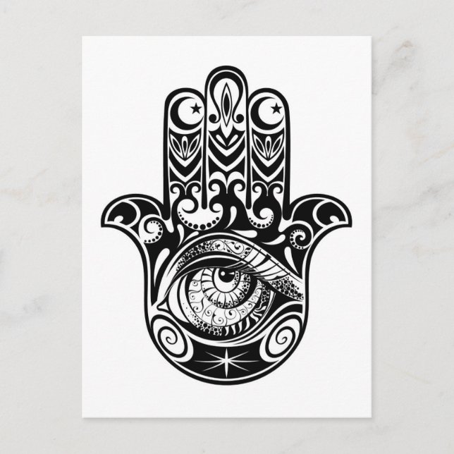 Carte Postale Hamsa Hand Zendoodle (Devant)