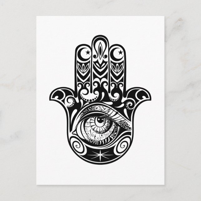 Carte Postale Hamsa Hand Zendoodle (Devant)