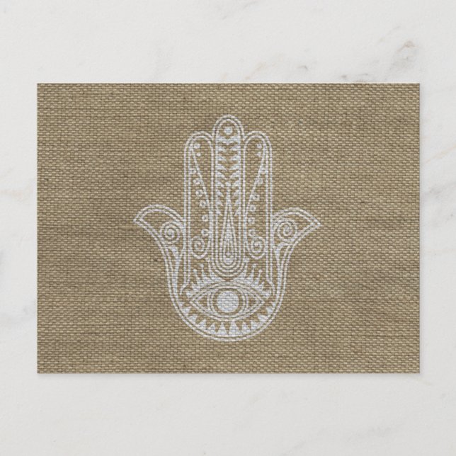 Carte Postale HAMSA Main de Fatima symbole amulet (Devant)