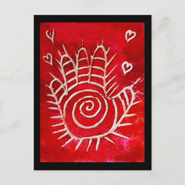 Carte Postale Hamsa / Main de guérison / Main de Fatima (Devant)