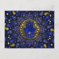 Hamsa Main - Main - Fatima Dot Art Lapis Lazuli