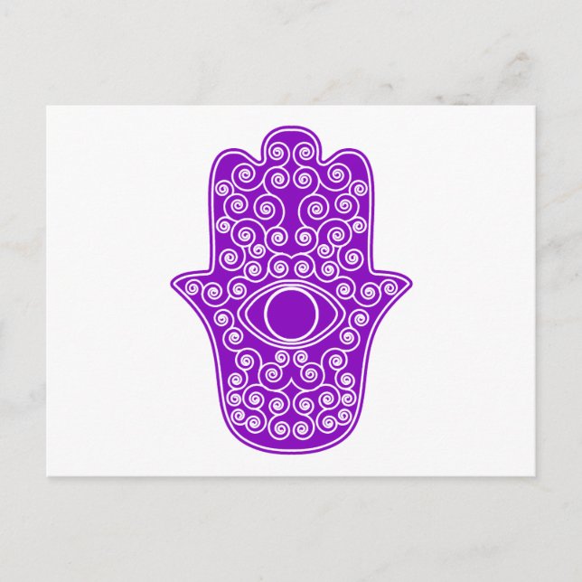Carte Postale Hamsa-main violet de Miriam-Main de Fatima.png (Devant)