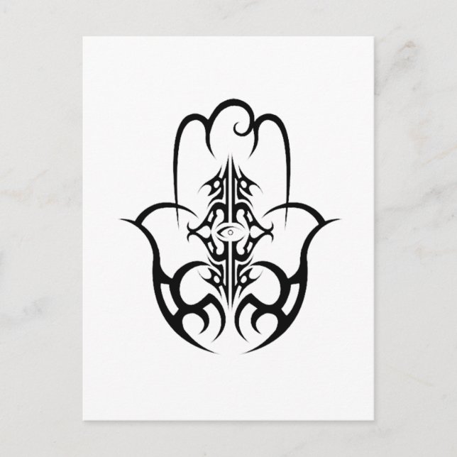 Carte Postale HAMSA - noir et blanc (Devant)