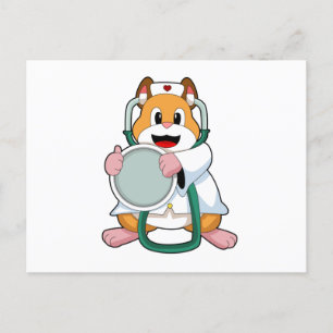 Carte Postale Hamster as Doctor with Stethoscope.PNG