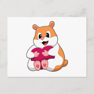 Carte Postale Hamster au coeur