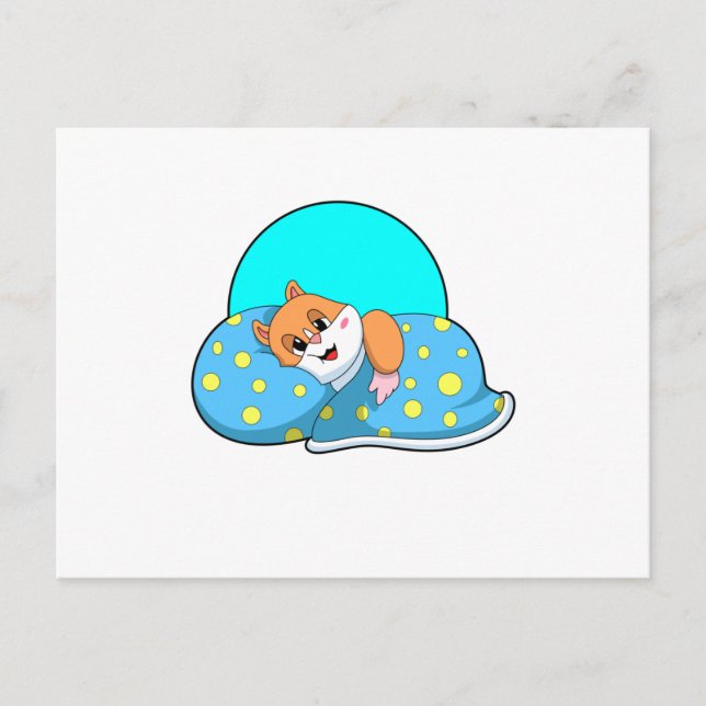 Carte Postale Hamster au sommeil avec couverture.PNG (Devant)
