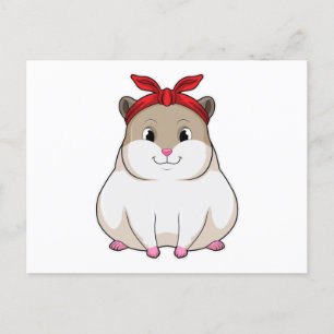 Carte Postale Hamster avec Bandana
