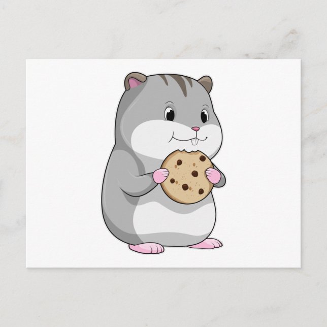 Carte Postale Hamster avec cookie (Devant)