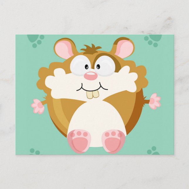 Carte Postale hamster cercle mignon (Devant)