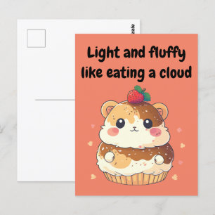 Carte Postale Hamster Cream Puff - Léger et Fluffy