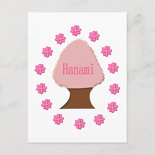 Carte Postale Hanami Cerisier japonais (Devant)