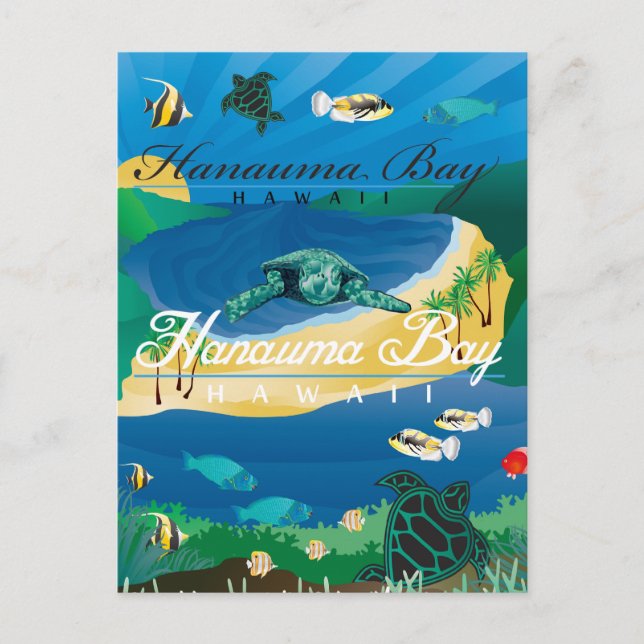 Carte Postale Hanauma Bay Hawaii (Devant)