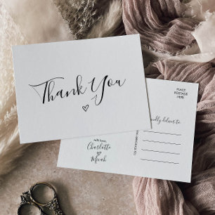 Carte Postale Hand Drawn Heart Thank You