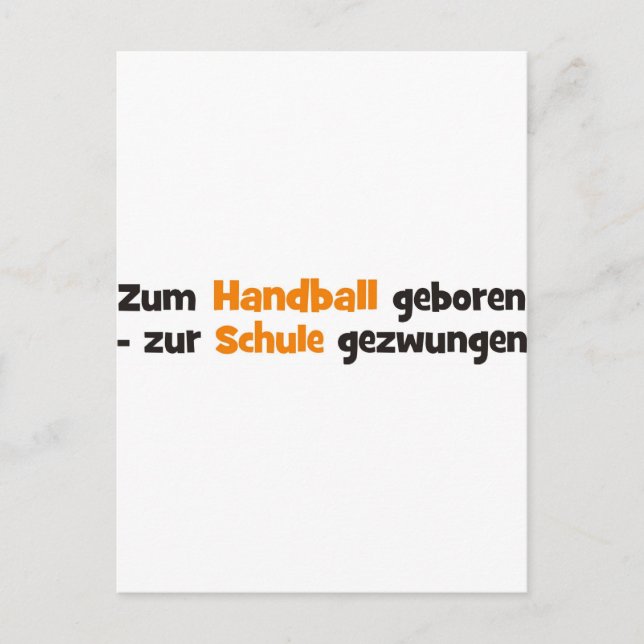 Carte Postale Handball (Devant)
