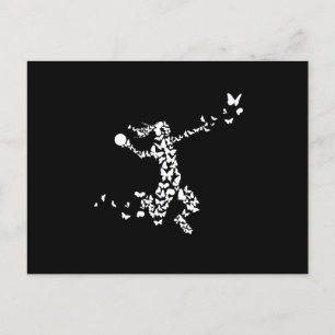 Carte Postale Handball Butterflies Handball Player