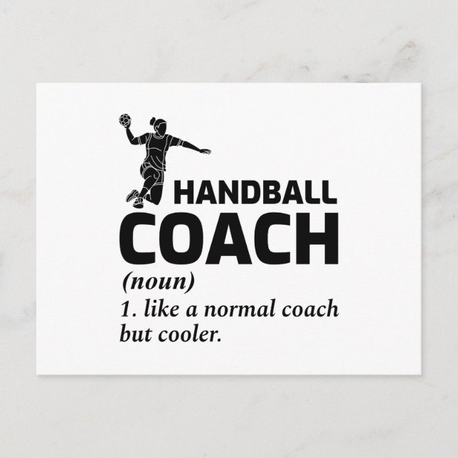 Carte Postale Handball Coach Handballer Drôle Dire (Devant)