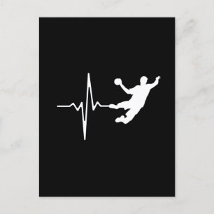 Carte Postale Handball - Handball Player Heartbeat