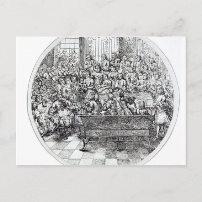 Carte Postale Handel conduisant un oratorio, vers 1740 (Devant)