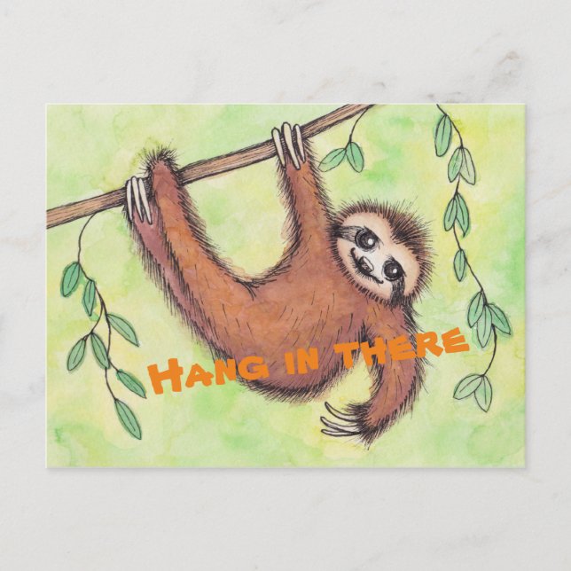 Carte Postale Hang in There Sloth Postcard (Devant)