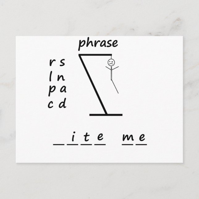 Carte Postale Hangman Bite Me (Devant)