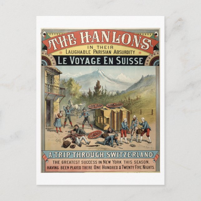 Carte postale Hanlons Théâtre Vintage (Devant)
