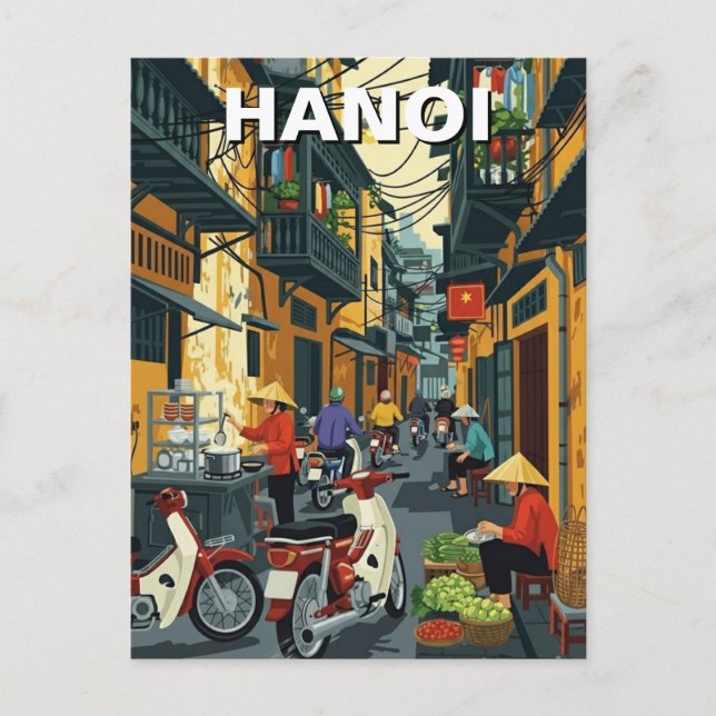 Carte Postale Hanoi Vietnam Alley Travel (Devant)