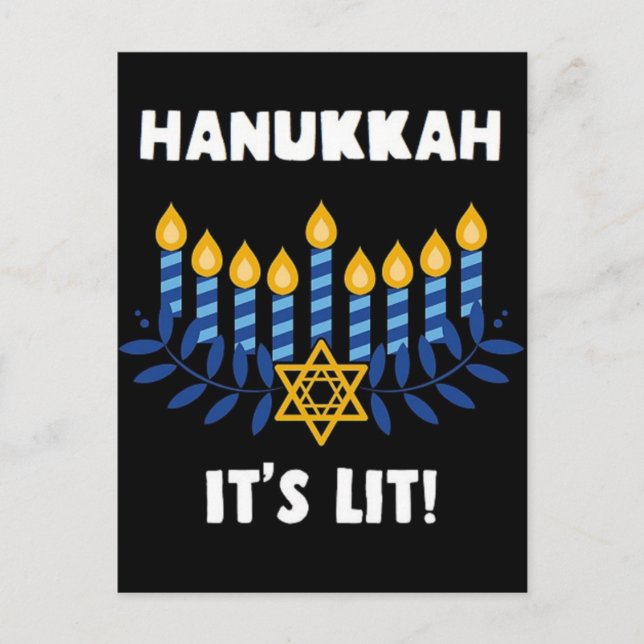 Carte Postale Hanoukka : C'est Lit (Devant)