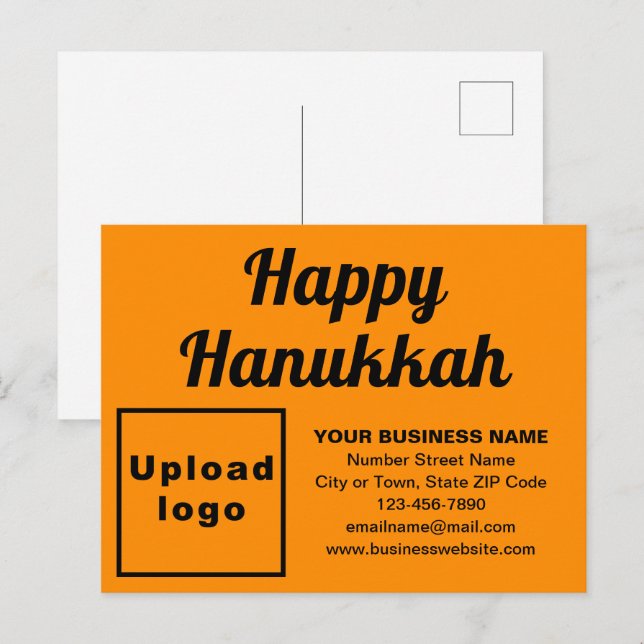 Carte postale Hanoukka Orange Color Holiday (Devant / Derrière)