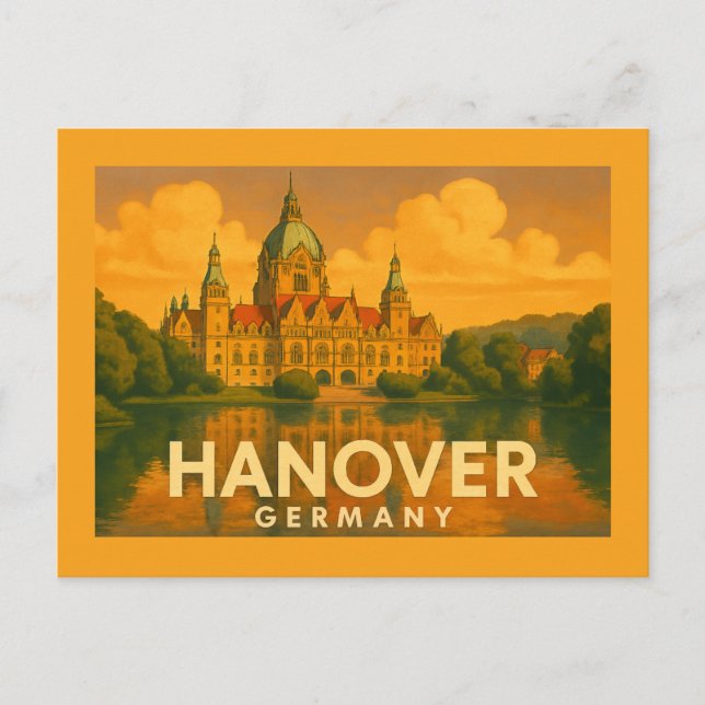 Carte Postale Hanovre Allemagne Art de Ville (Devant)