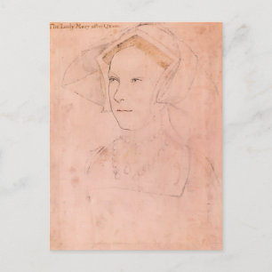 Carte Postale Hans Holbein le plus jeune - reine Mary I Tudor