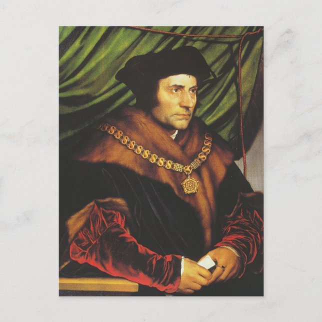 Carte Postale Hans Holbein - Portrait de Sir Thomas More (Devant)